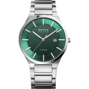 Reloj solar titanio plateado